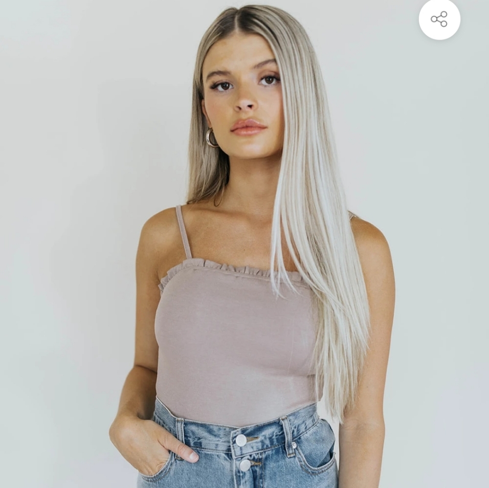 NWT Kittenish Gianna Taupe Bodysuit